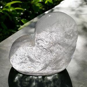 Clear Quartz Crystal Heart Carving (#3)‎